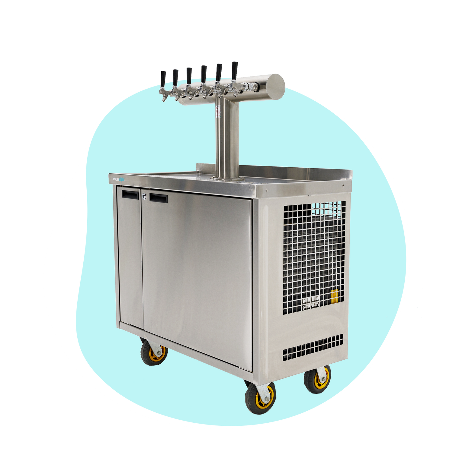 Eventright draught cart, made for pouring beverages on the go