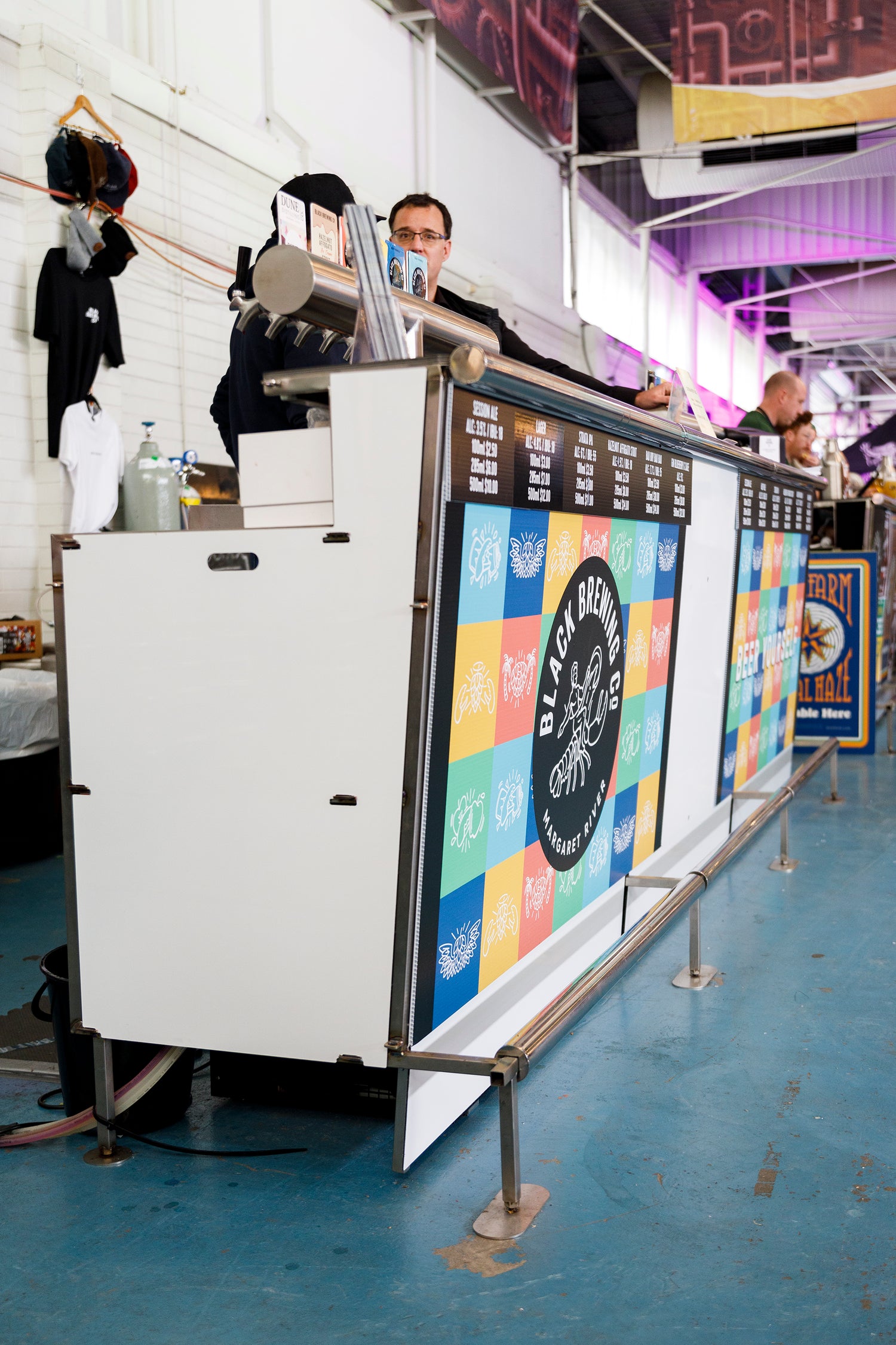 Eventright portable bar customisation: Black Brewing popup bar at Froth Town Perth