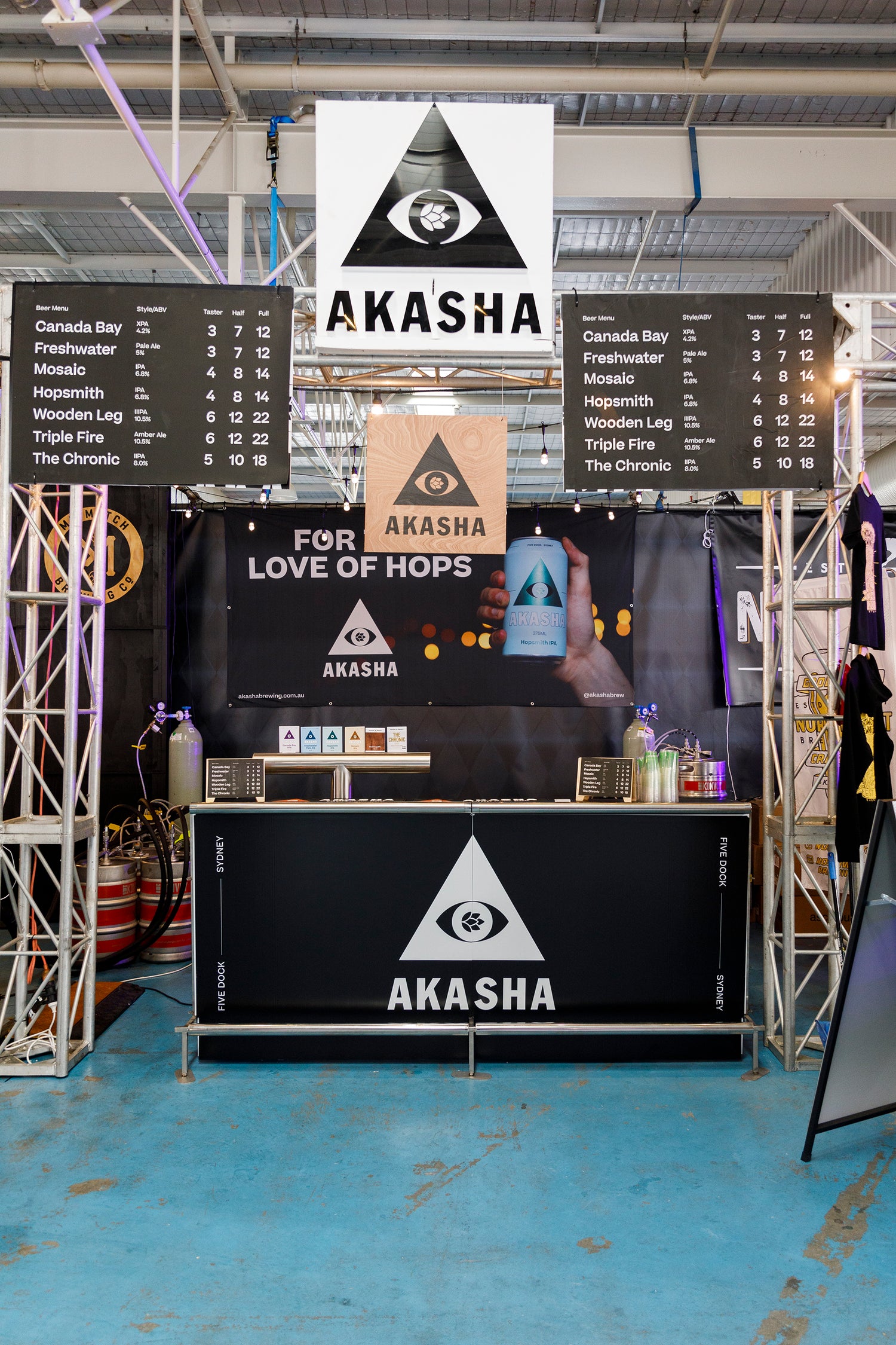 Eventright portable bar customisation: Akasha popup bar at Froth Town