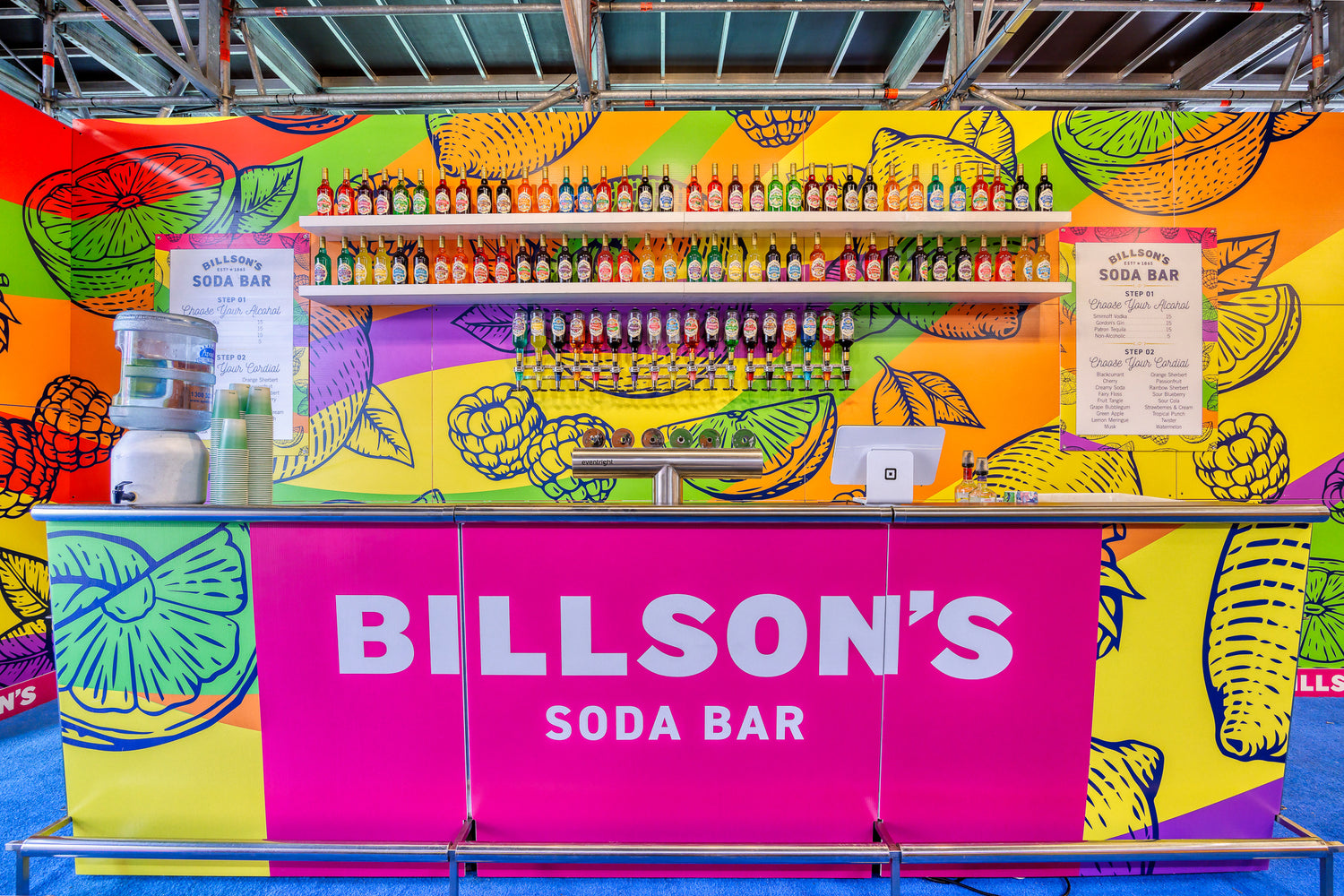 Eventright portable bar customisation: Billson's Soda Bar